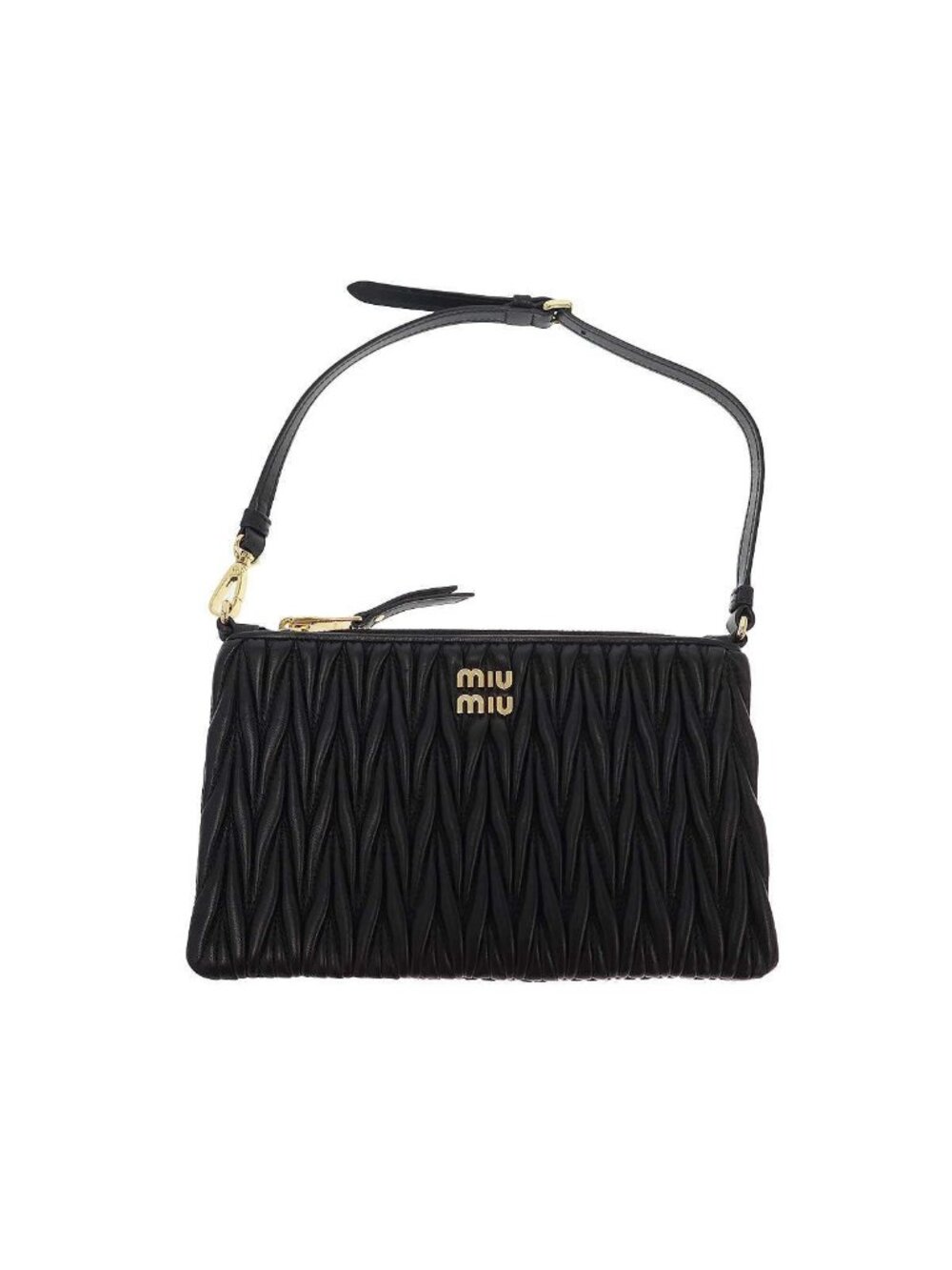 Miu Miu Matelasse Mini Handbag Pouch Black